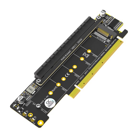 PCIe4.0 Expansion Card Splitter X16 Slot Into Two 4X Connection PCIe x16 (8X) Adapter for NVMe Disk Multiple Devices