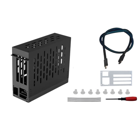 PCIe4.0 External Video Card Adapter Desktop Gaming Laptop Supports 1U Power Portable External GPU Enclosure