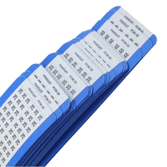 PCMCP-26-50 Wire Marker, Cards 0.25 W x 1.50 L (6.4mm x 38.1mm) White Vinyl Cloth