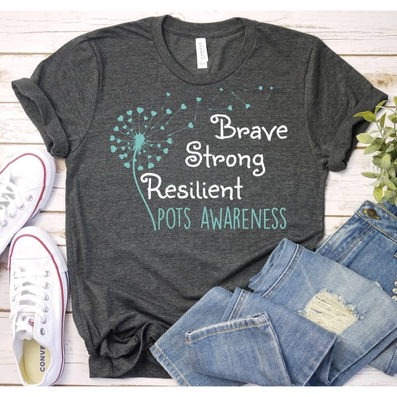PCOS Awareness Dandelion Graphic T-Shirt, Unisex Classic Fit, Cotton-Rich, 180 GSM, Front Print