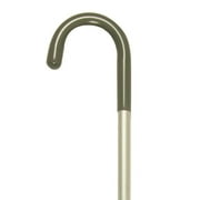 PCP Adjustable Aluminum Cane, Curved Handle, Silver Frost, Petite