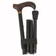 thumbnail image 1 of PCP Adjustable Folding Cane with Derby Handle, Black,, 1 of 3