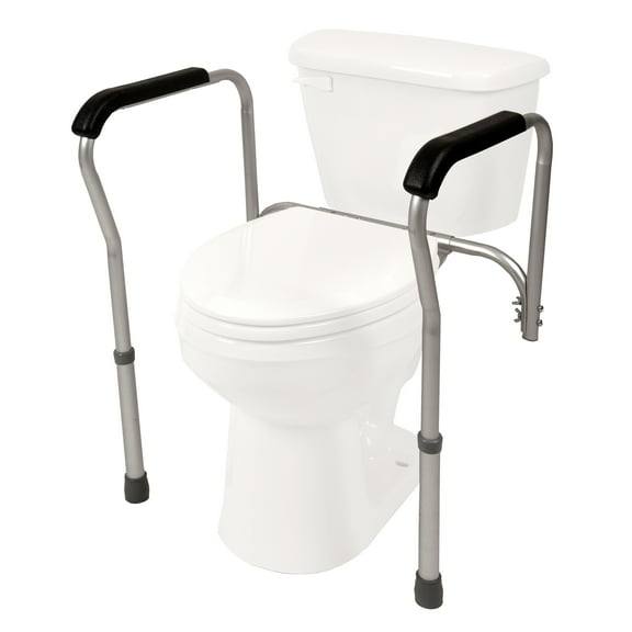 PCP Adjustable Toilet Safety Frame, Silver Frost,