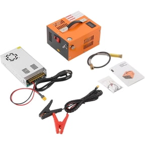 PCP Air Compressor 4500PSI/30MPa High Pressure, Fast Fill Pump for PCP Airguns & Paintball Tanks, Dual Power 12V DC Car & 110V AC Home Use, Built-in Cooling Fan