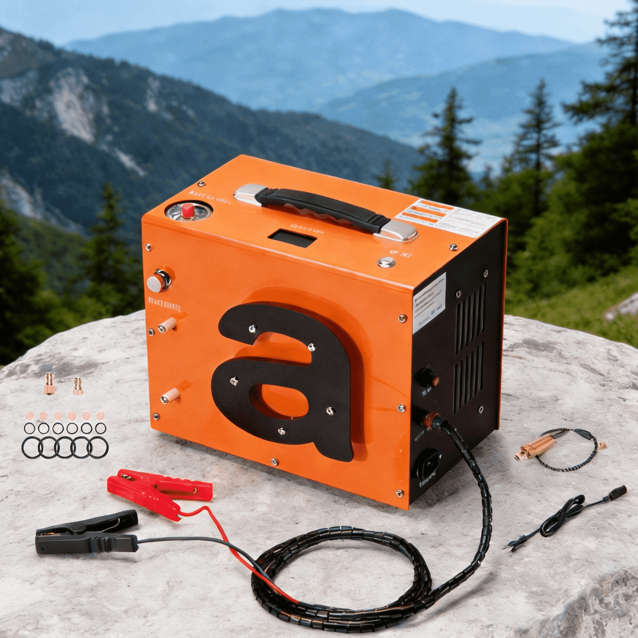 Naipo PCP Air Compressor 4500PSI  Auto Stop PCP Compressor with Water Oil-Free 12V DC 110V AC Portable PCP Compressor for Paintball Scuba Air Rifle