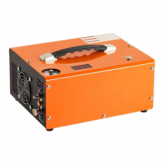 PCP Air Compressor 4500PSI, EcoTideGoods Portable Airgun Compressor with Built-in Converter, DC12V/AC120V, Oil-Free Paintball Tank Pump for Air Rifle, Scuba Diving
