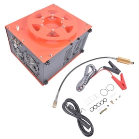 PCP Air Compressor 4500Psi 30Mpa, 600W Auto-Stop Scuba Tank Compressor 12V DC/110V Ac or 220V AC for Home Use, AC Compressor for Mini Scuba Tank - Orange