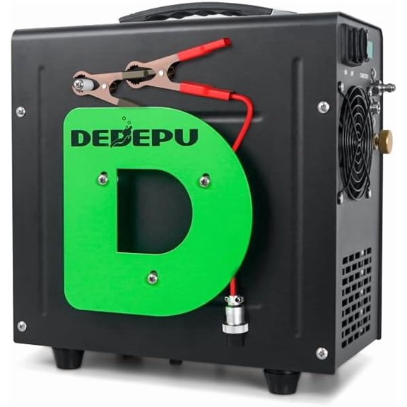 PCP Air Compressor, DEDEPU 4500Psi/30Mpa Electric Air Pump, Portable Paintball Scuba Tank Compressor, Built-in Power Converter, Powered by 12V DC or 110V/220V AC with Water-Oil Separator Filter