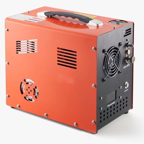 PCP Airgun Compressor 4500PSI/30Mpa, Portable Paintball Compressor with Auto Stop & Fan Cooling, DC12V/AC120V for Air Rifle, Diving Bottle Inflation