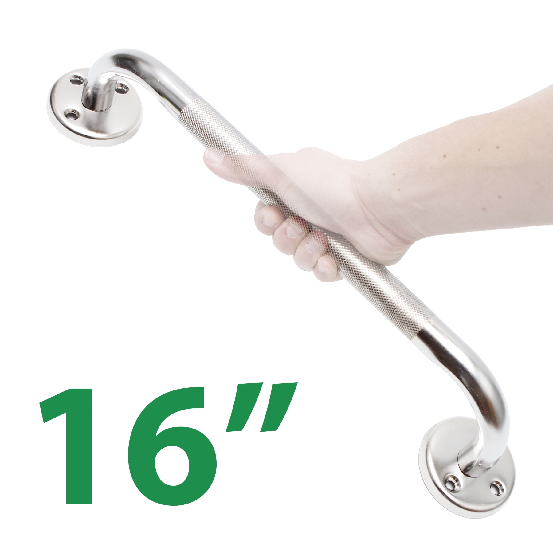 Drive Medical Chrome Knurled Grab Bar, 18