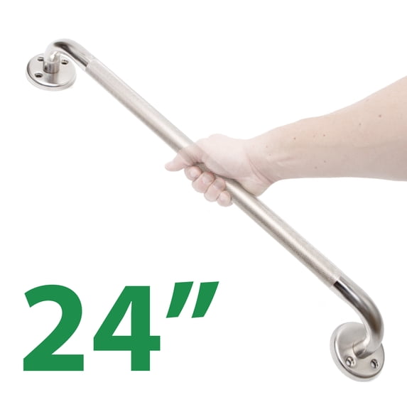 PCP Chrome Plated Grab Bar, Made in USA, Chrome, 24 inches