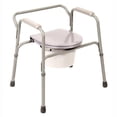 thumbnail image 1 of PCP Coated Bed-Side Adjustable Commode With Removable Backrest, Grey,, 1 of 1