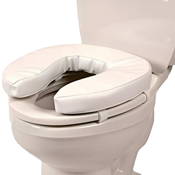 PCP Deluxe Padded Toilet Seat Riser, 2-Inch Height, Durable Vinyl Consteuction, Easy to Attach and Remove