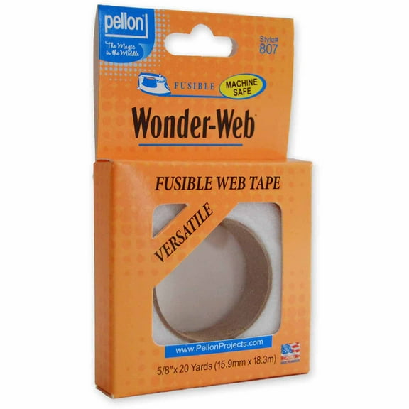 PCP Group LLC Pellon 807 Fabric, Clear. 1/4" x 11-1/3 Yards Tape Precut Package