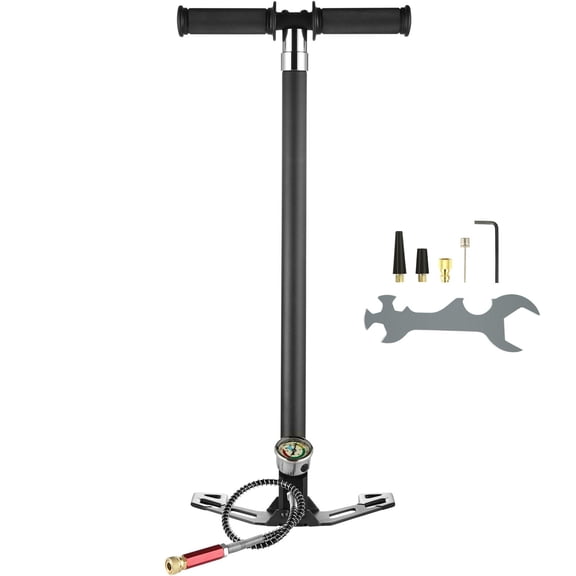 PCP Hand Pump, 4 Stage, 30Mpa 4500 PSI High Pressure PCP Air Rifile Filling Stirrup P