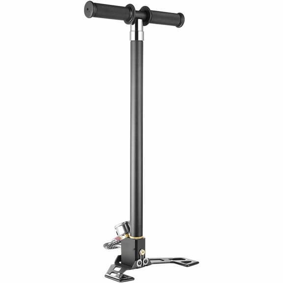 PCP Hand Pump 4500 PSI, 4-Stage High Pressure Air Rifle Pump with Filter & Gauge for Airguns, Scuba, Paintball, Tires - Stainless Steel