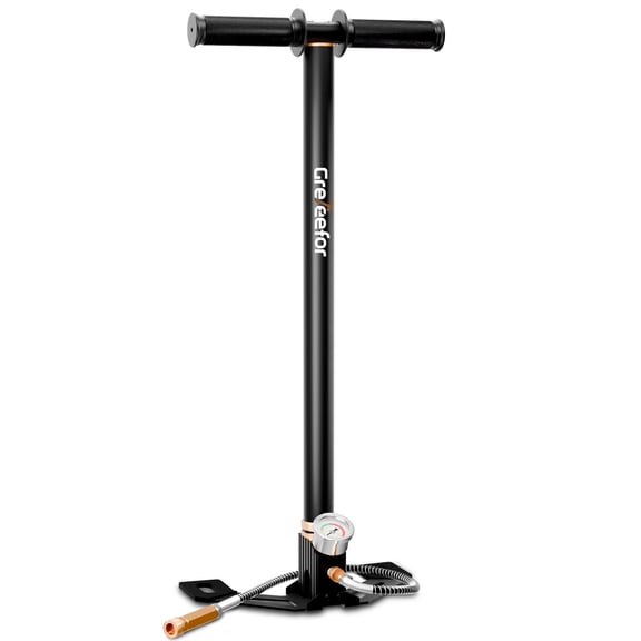 PCP Hand Pump 4500 PSI High Pressure Air Pump with Oil Moisture Filter, Pre-Assembled Critical Parts for PCP Air Rifles, Airguns, HPA Tanks & Paintball