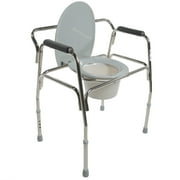 PCP Heavy-Duty Extra-Wide Adjustable Commode, Chrome,