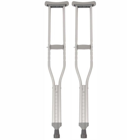 PCP Push-Button Crutches, Chrome, Adult Regular Size