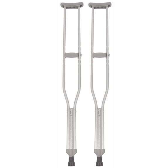PCP Push-Button Crutches, Chrome, Adult Tall Size