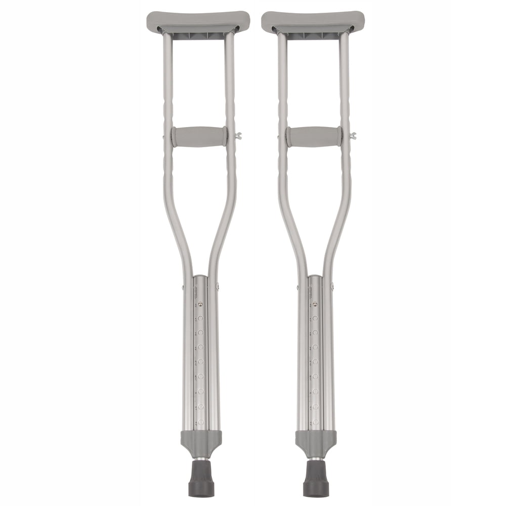 PCP PushButton Crutches, Chrome, Youth Size