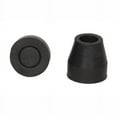 thumbnail image 1 of PCP Quad Cane Replacement Tips, Includes 4 per package, Black, 5/8 inch diameter, 1 of 2