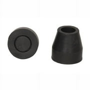 PCP Quad Cane Replacement Tips, Includes 4 per package, Black, 5/8 inch diameter