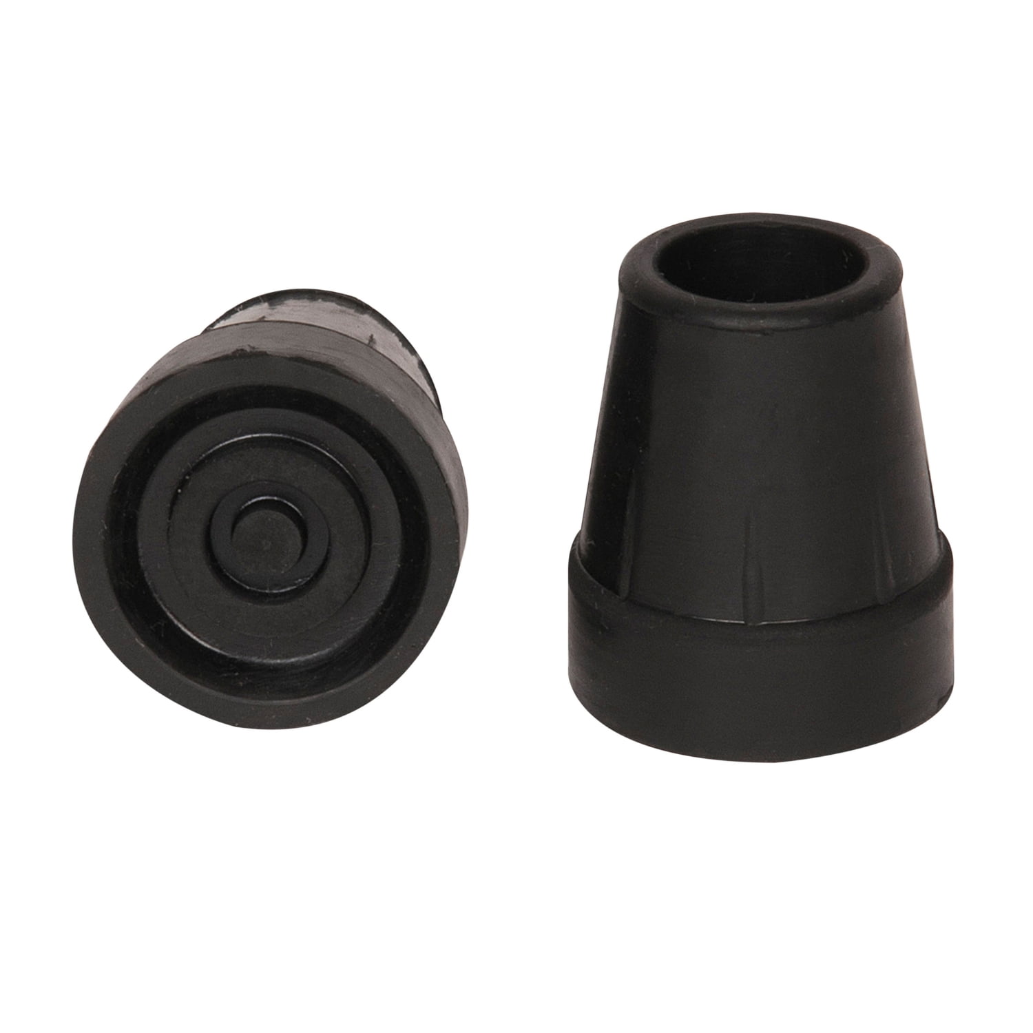 PCP Replacement Cane Tips, Reinforced Rubber Grip, Black, 3/4 inch