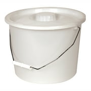PCP Replacement Full Size Pail with Lid For Commode, Grey, 2.5 Gallon