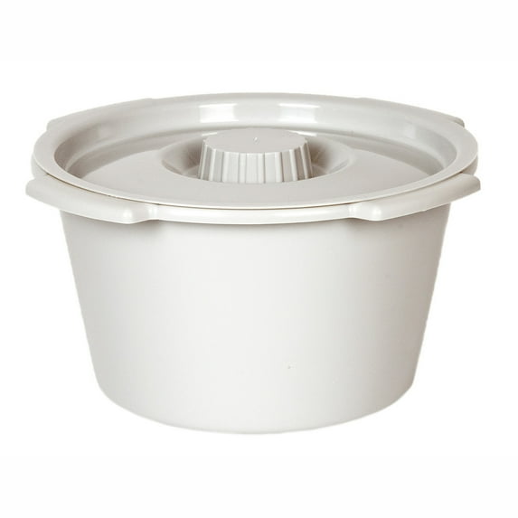 PCP Replacement Half Pail With Lid For Commode, Gray, 1.5 Gallon