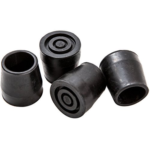 PCP Replacement Walker Tips, Reinforced Rubber Glides, Fits 1.14