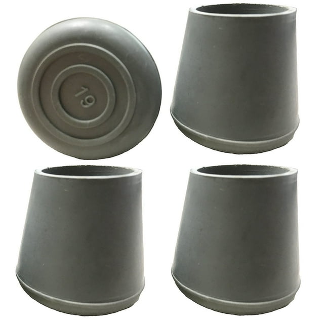 PCP Replacement Walker or Commode Tips, Grey, 7/8inch Diameter