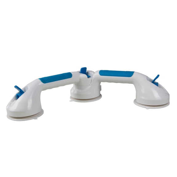 PCP Suction Balance Grip Safety Bar with Clamp Indicators, White, Multi-Positional Style