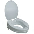 thumbnail image 1 of PCP Toilet Seat Riser with Lid, Lightweight Molded Construction, White, 2-Inch Height, 1 of 5