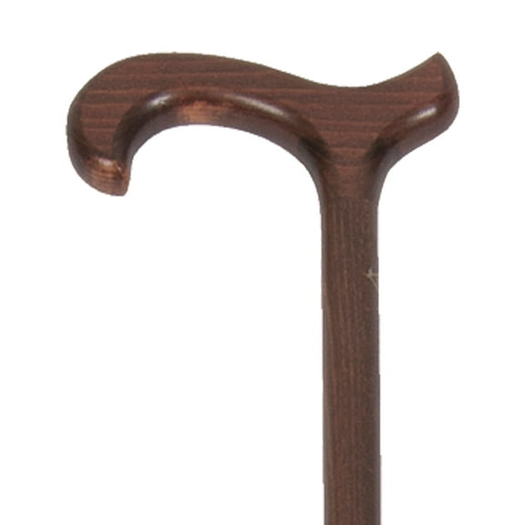 PCP Wood Cane with Derby Handle, Light Brown, Large Grip