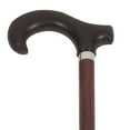 thumbnail image 1 of PCP Wood Cane with Derby Handle, Walnut, Medium Grip, 1 of 3