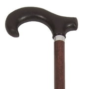 PCP Wood Cane with Derby Handle, Walnut, Medium Grip