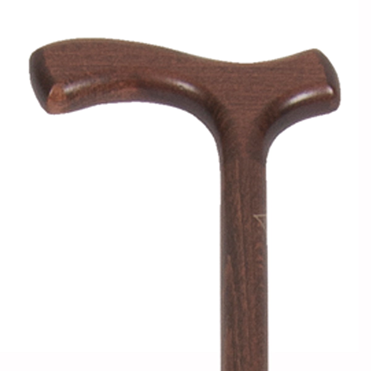 PCP Wood Cane with Fritz Handle, Brown, Medium Grip 