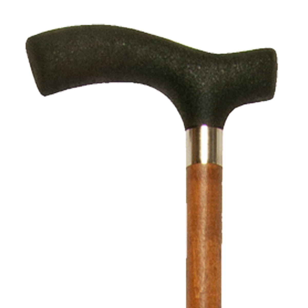 PCP Wood Cane with Fritz Handle, Walnut, Large Grip 