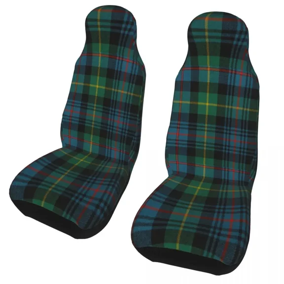 PCS 2 Protector Cover Seat Auto Gingham Print 3D SUV RV Van Truck Car Any Fit Covers Seat Car Universal Tartan Modern Customized