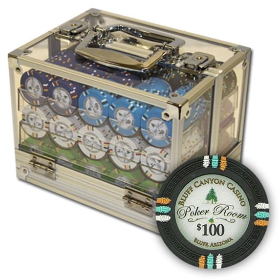 PCS-3304A 600Ct Claysmith Gaming Bluff Canyon Chip Set in Acrylic