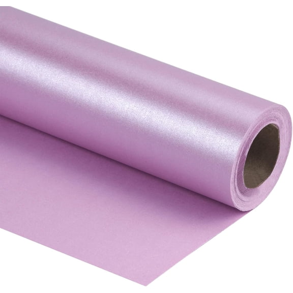 PCS Lavender Gift Wrapping Paper - Mini Roll - Solid Color Pearly Shiny Silk Paper Perfect for Wedding, Birthday, Christmas, Baby Shower, Bridal Shower, DIY Bouquet, Easter - 17 Inches X 32.8 Feet