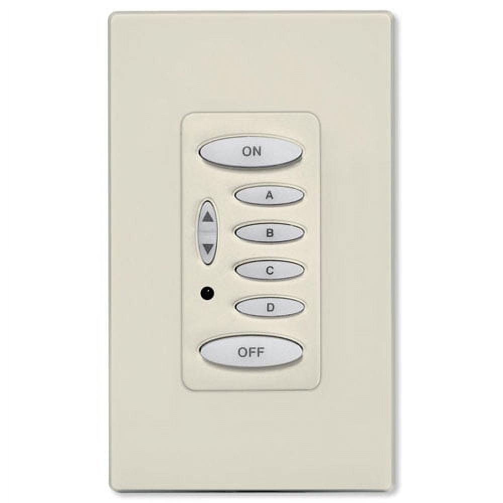 PCS PulseWorx UPB Dimmer Wall Switch, 6 Button, Light Almond (KPLD-6-LA)