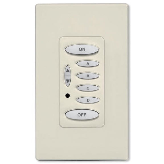 PCS PulseWorx UPB Dimmer Wall Switch, 6 Button, Light Almond (KPLD-6-LA)