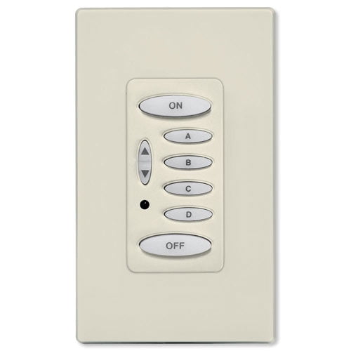 PCS PulseWorx UPB Dimmer Wall Switch, 6 Button, Light Almond (KPLD-6-LA)