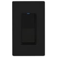 thumbnail image 1 of PCS PulseWorx UPB LED/CFL Dimmer Wall Switch, 600W, Black (WS1DL-6-B), 1 of 2