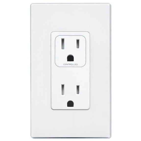 PCS PulseWorx UPB Split Duplex Wall Receptacle, White (RM1-15-W)