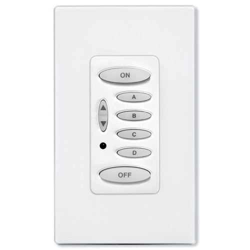 PCS PulseWorx UPB Wall Controller, Load Relay, 8A, 6 Button, White (KPLR-6-W)