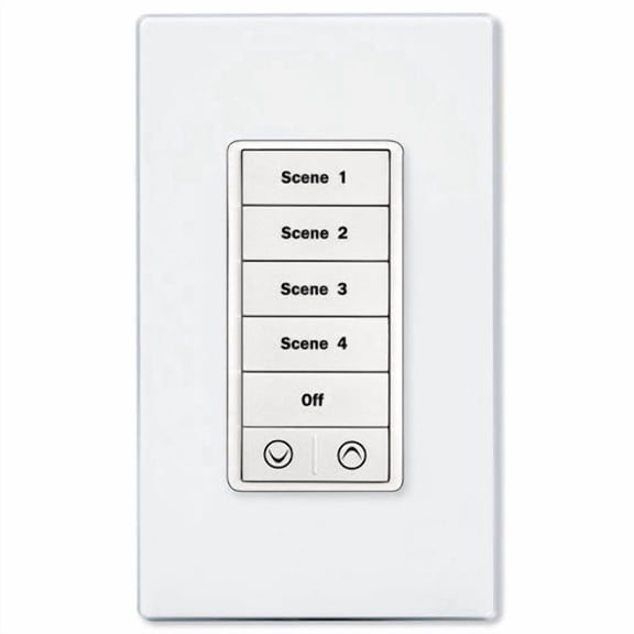 PCS PulseWorx UPB Wall Controller with Load Dimmer, 7 Button, White (KPLD-7-W)