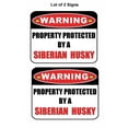 thumbnail image 1 of PCSCP 2-Count Warning Property Protected by a Siberian Husky 9 inch x 11.5 inch Laminated Dog Sign, 1 of 2